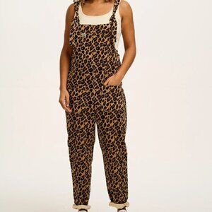Lucy and Yak Leopard Corduroy Overalls, size US 16